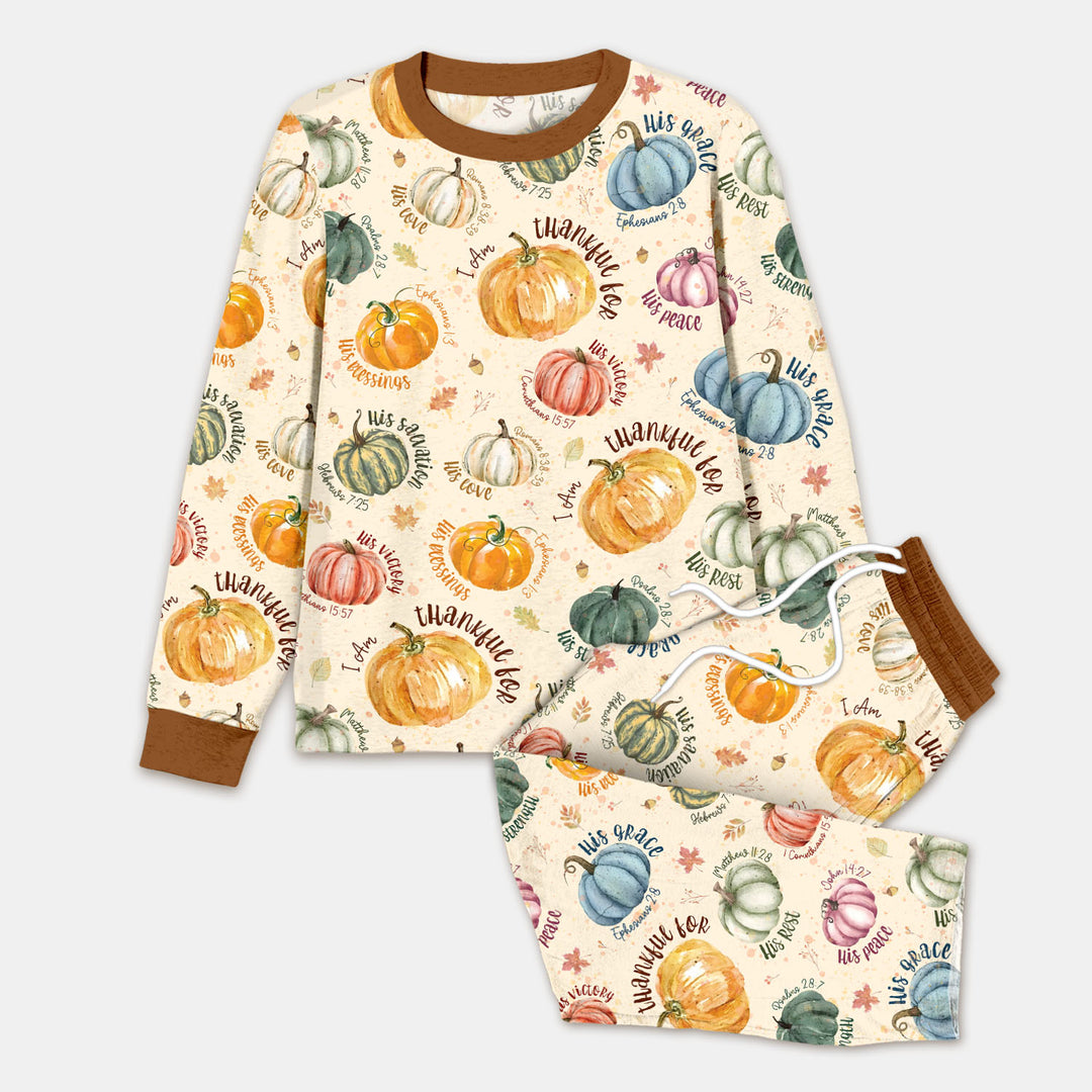 Christian Thanksgiving Men's Pajama Set , Christian Thanksgiving Men's Pajama Set - Combo Shirt & Pants / XS / Chocolate Brown