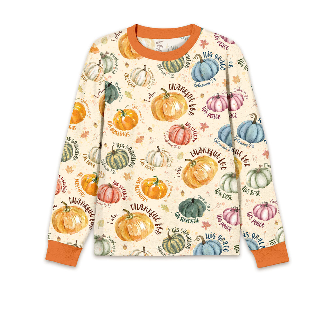 Christian Thanksgiving Men's Pajama Set , Christian Thanksgiving Men's Pajama Set - Only Shirt / XS / Vibrant Orange