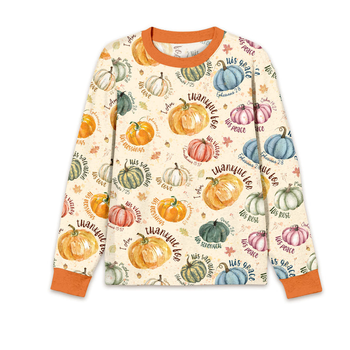 Christian Thanksgiving Men's Pajama Set , Christian Thanksgiving Men's Pajama Set - Only Shirt / XS / Vibrant Orange