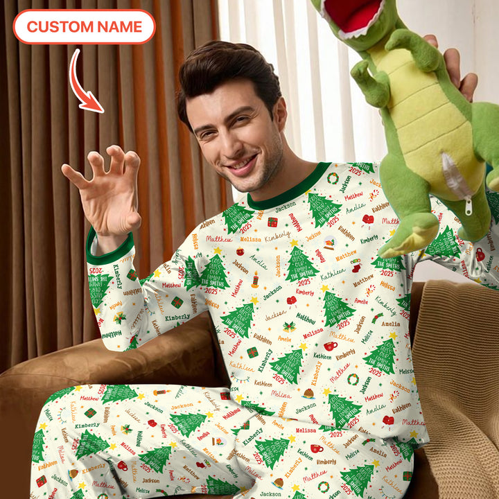 God Bless Our Family Custom Name Men's Pajama Set