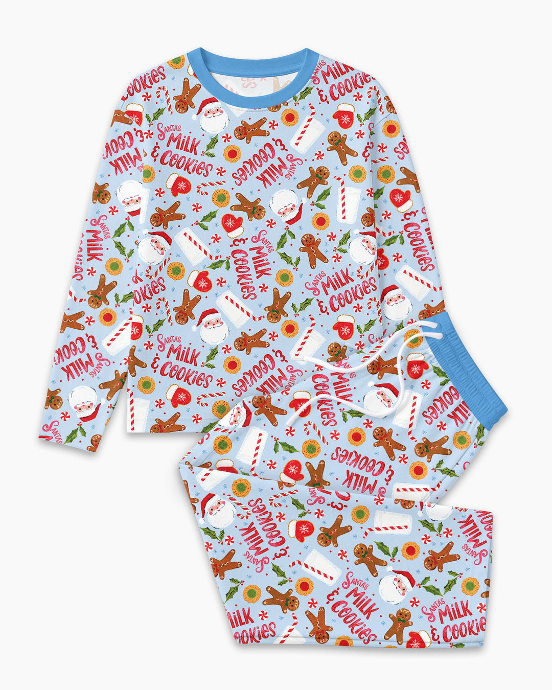 Santas, Milk and Cookies Bamboo Men's Pajama Set