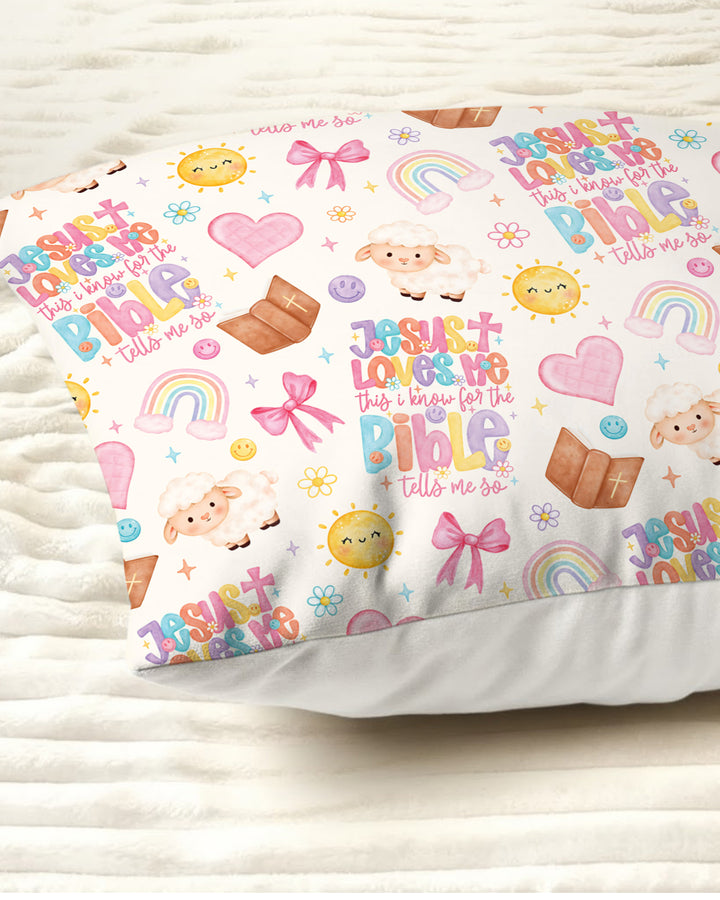 Jesus Loves Me This I Know Bamboo Pillow Case