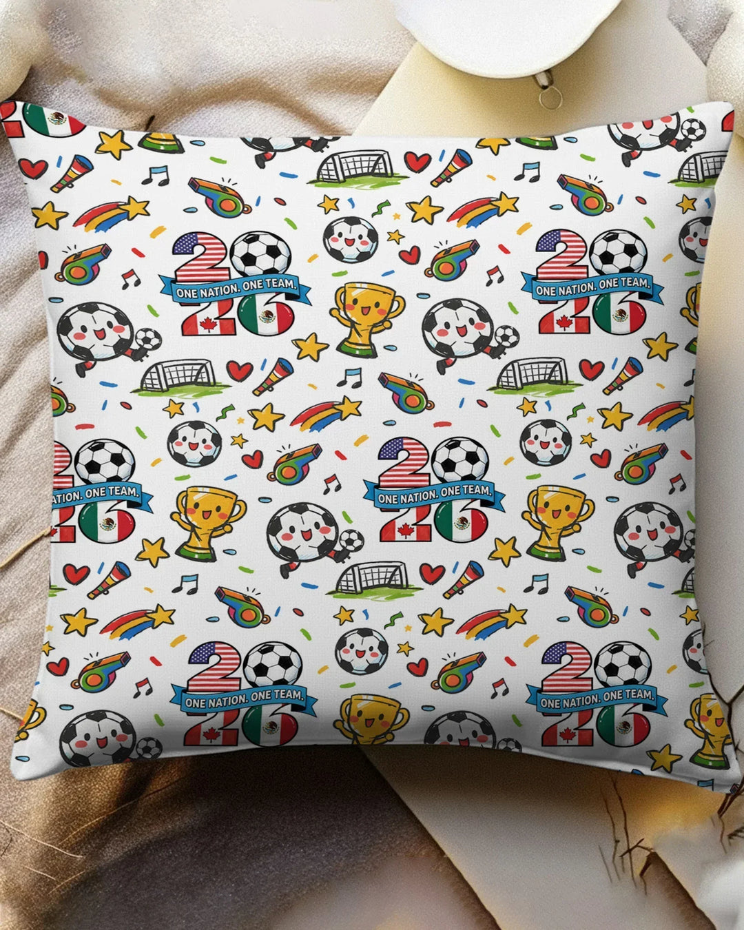 Soccer Fever 2026 Family Matching Bamboo Pillow Case