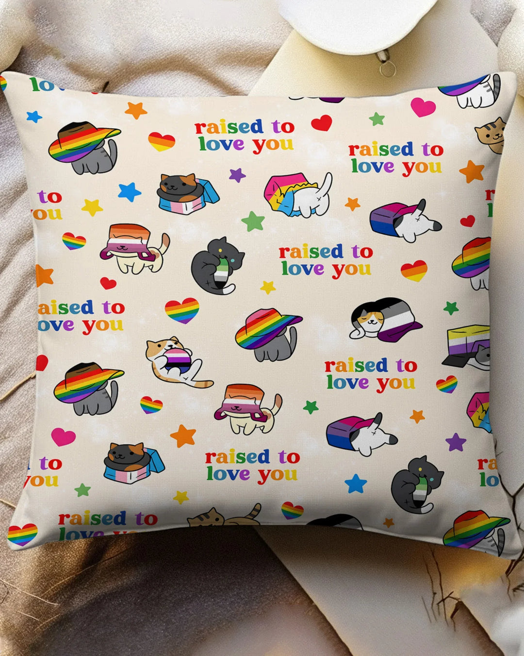 Rainbow Paws Family Matching Bamboo Pillow Case