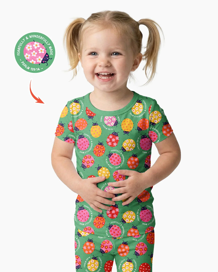 Fearfully & Wonderfully Made Bamboo Two Piece Short Sleeve Pajama Set