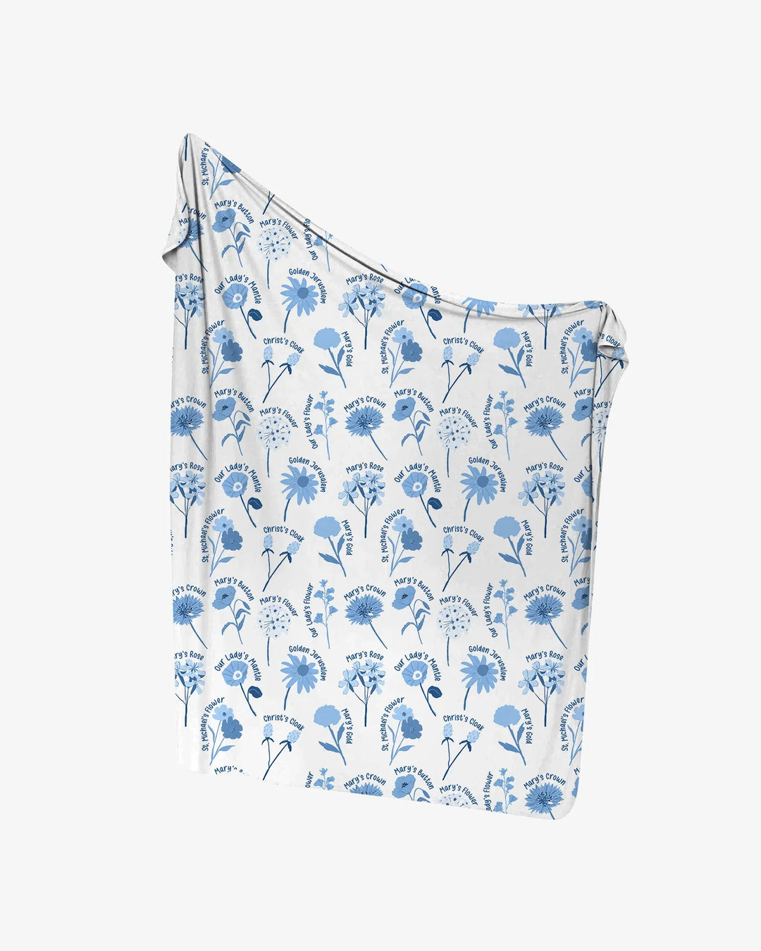 Mary's Garden swaddle blanket