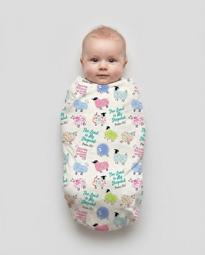The Lord Is My Shepherd Psalm 23 Swaddle Blanket