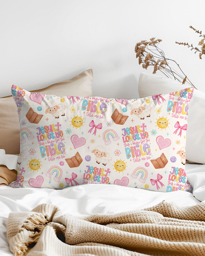 Jesus Loves Me This I Know Bamboo Pillow Case