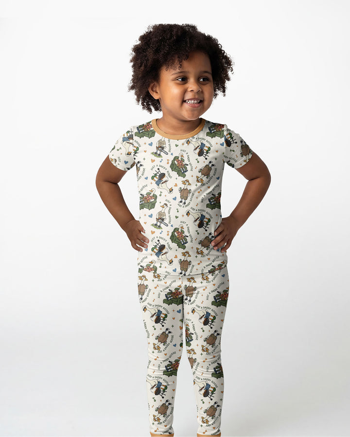 Just A Daddy Goose Family Matching Bamboo Two Piece Short Sleeve Pajama Set