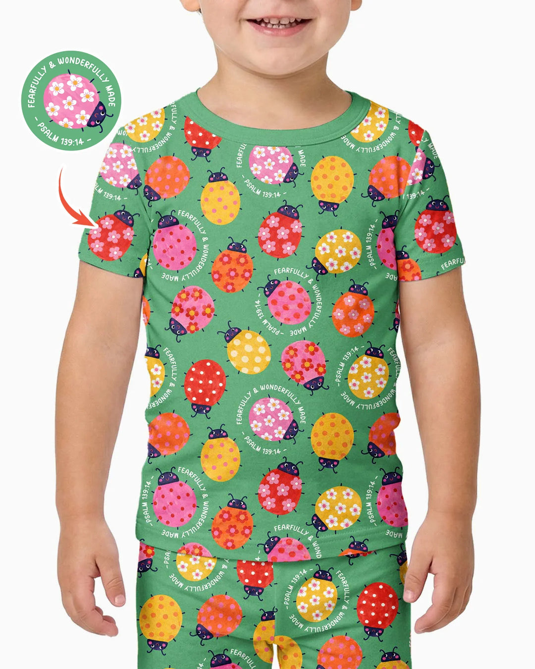 Fearfully & Wonderfully Made Bamboo Two Piece Short Sleeve Pajama Set