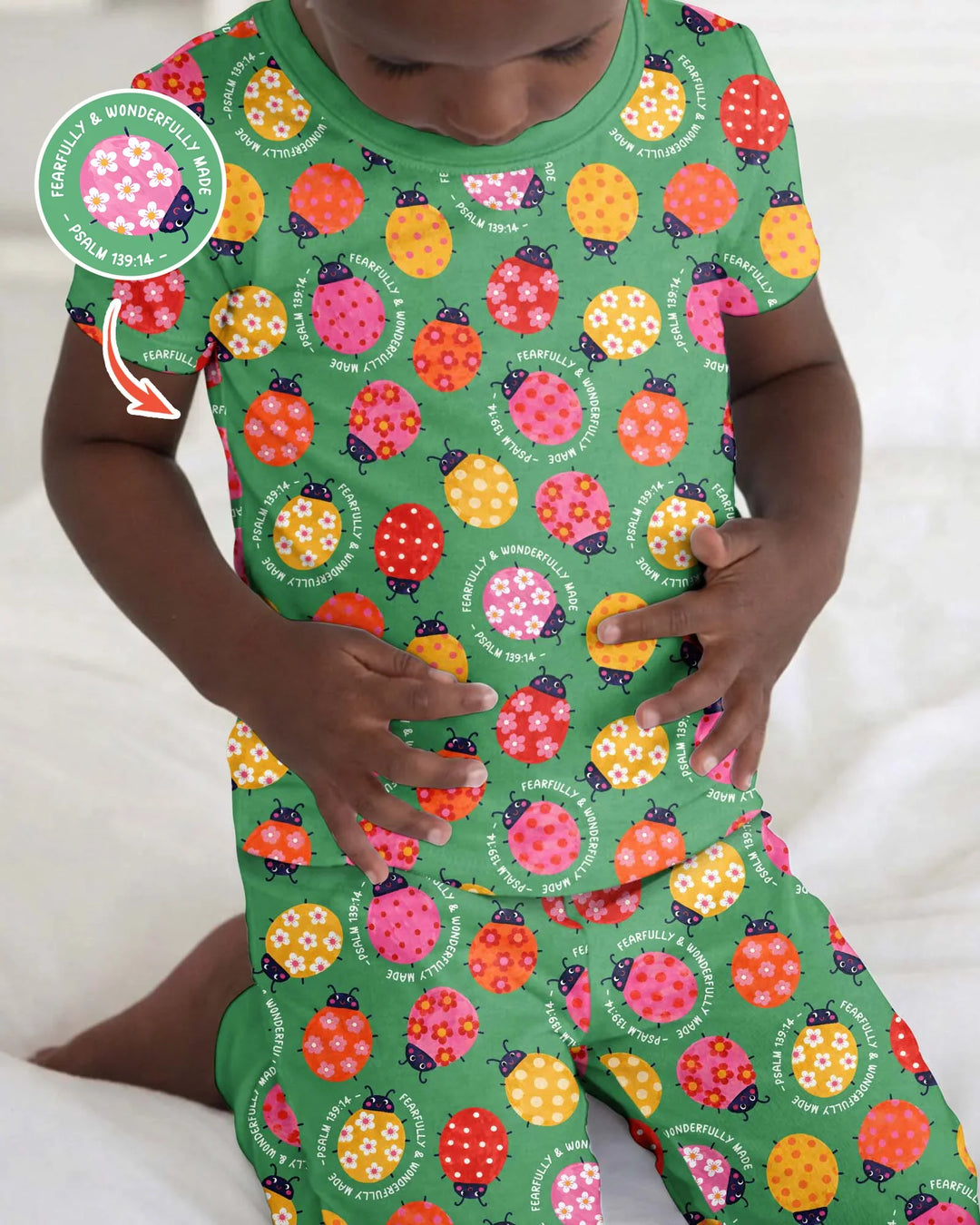 Fearfully & Wonderfully Made Bamboo Two Piece Short Sleeve Pajama Set