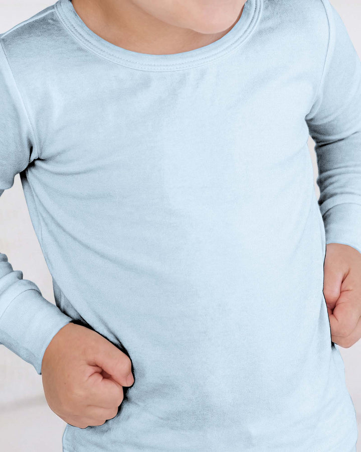 Ice Blue Bamboo Two Piece Pajama Set