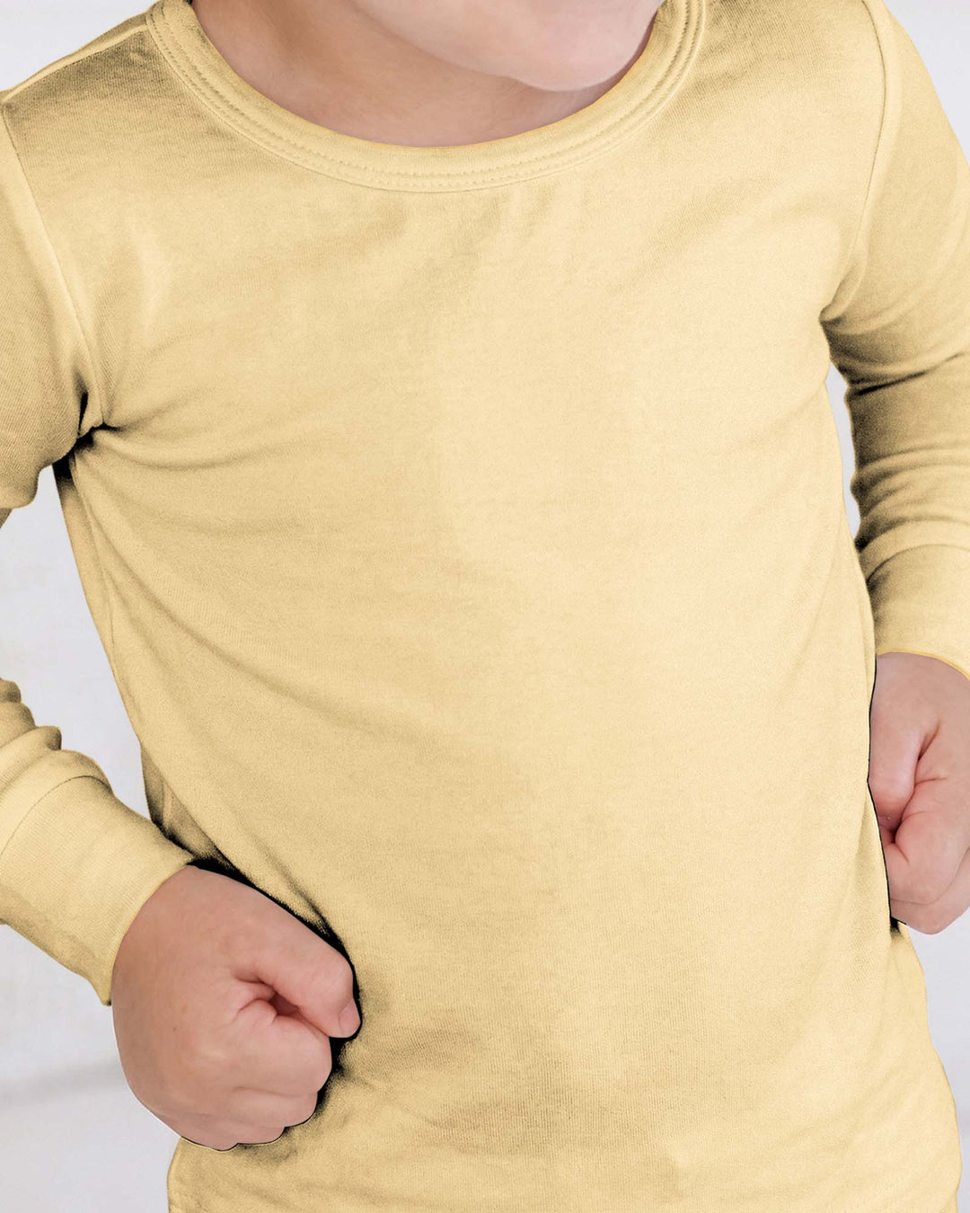 Conjunto de pijama de dos piezas de bambú en blanco antiguo