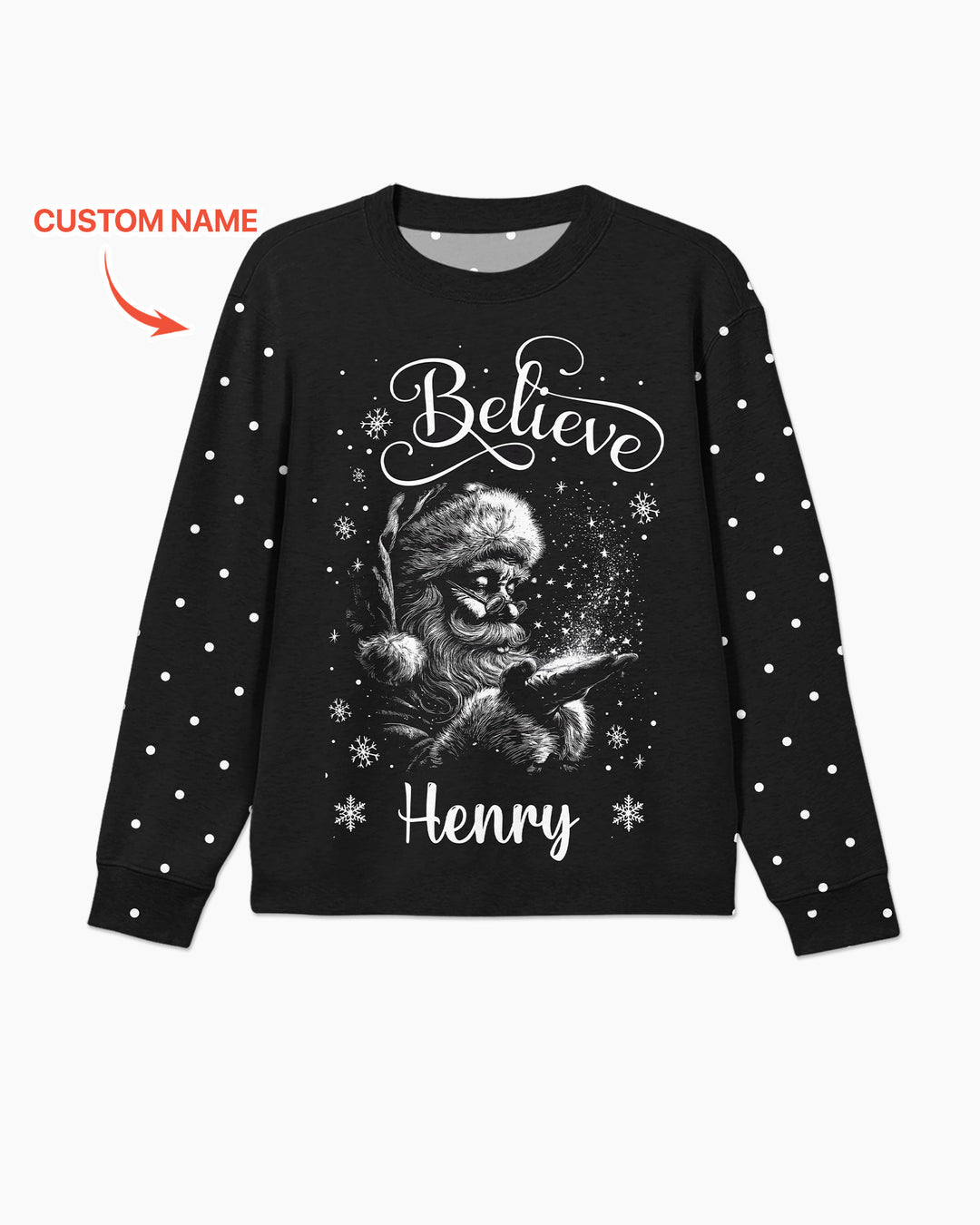 Custom Name Vintage Believe Santa Bamboo Men's Pajama Set
