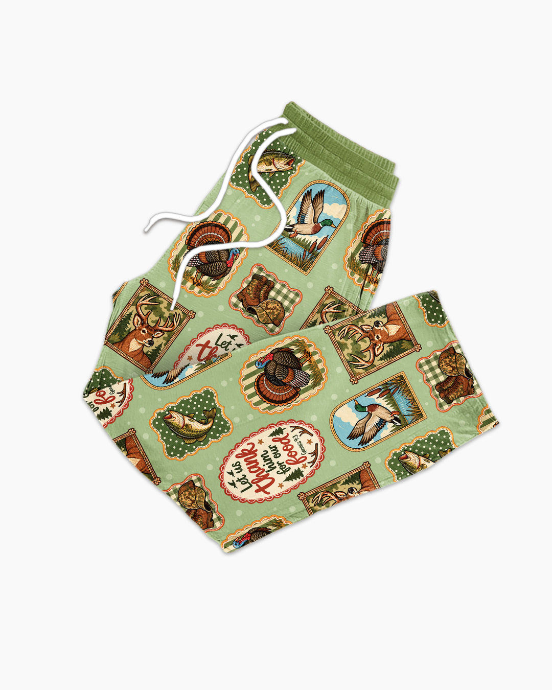 Hunting Let Us Thank Him For Our Food Bamboo Men's Pajama Set
