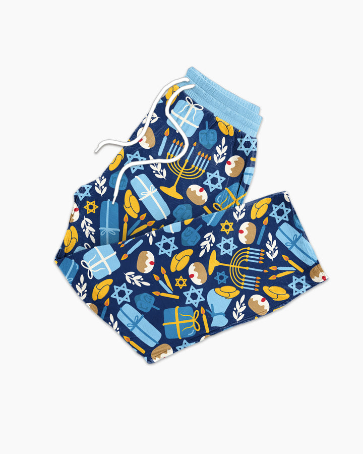 Oy to the World Hanukkah Bamboo Men's Pajama Set