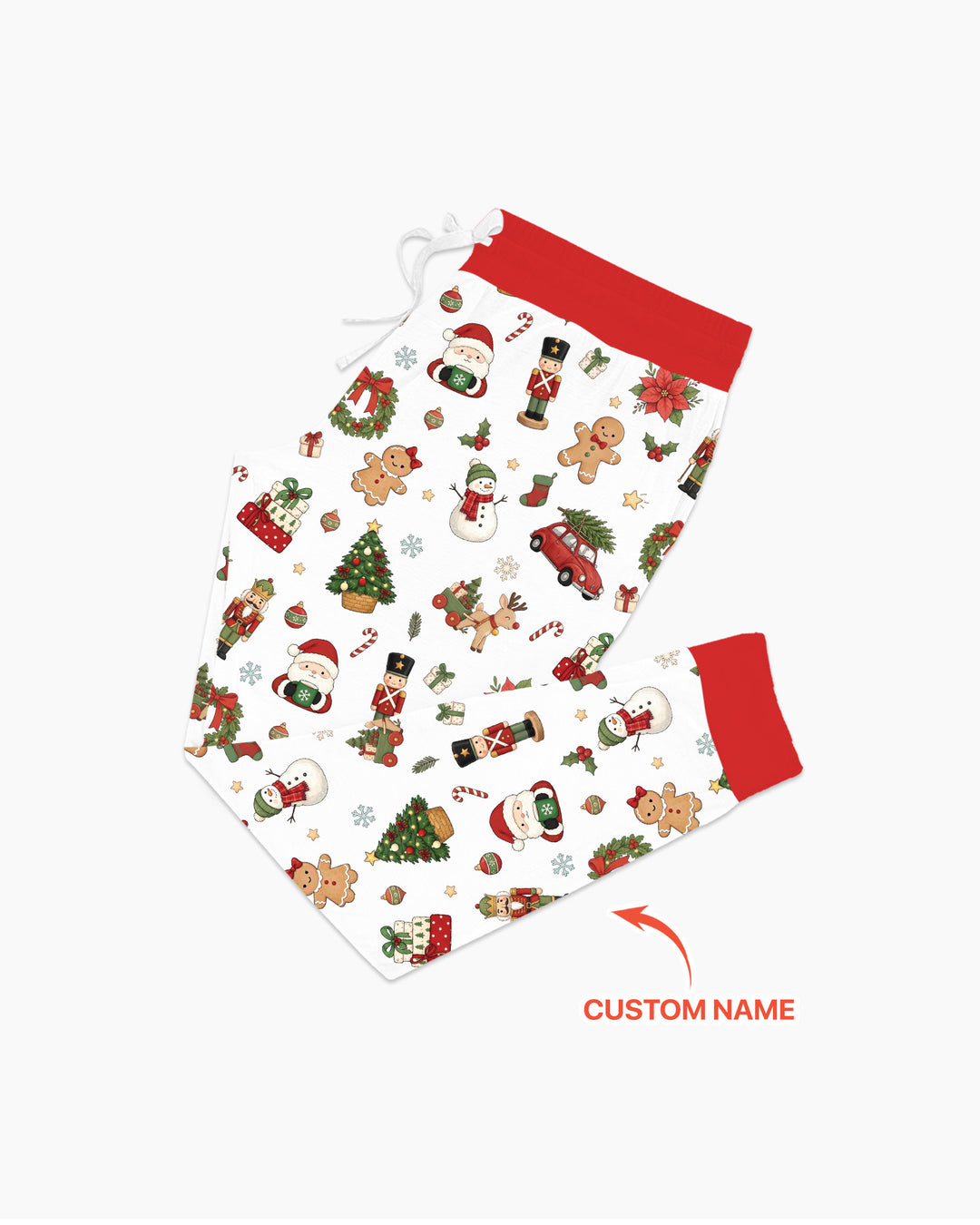 Custom Name Christmas 2026 Crew Bamboo Women Pajama Set