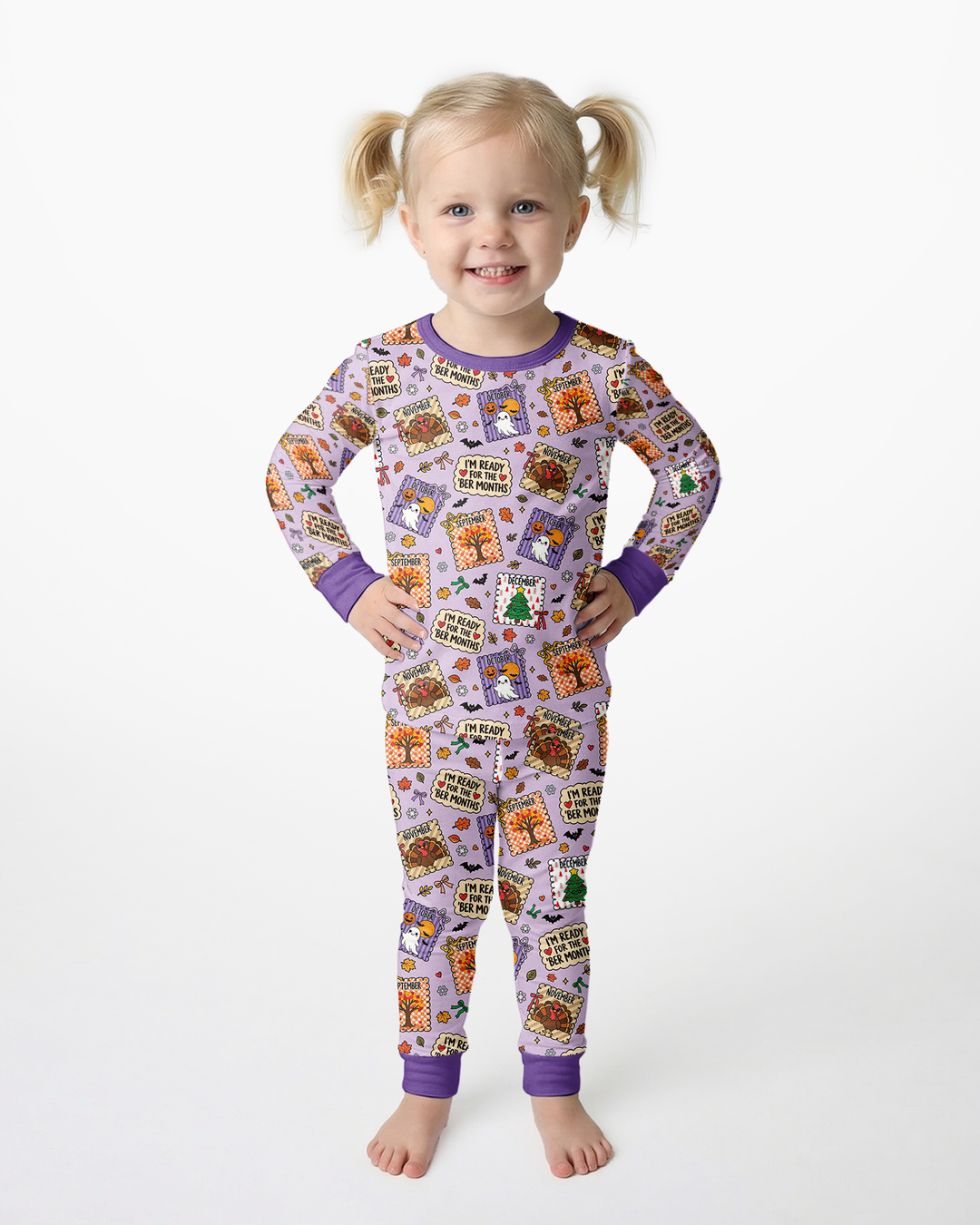 I’m Ready For The Ber Months Bamboo Two Piece Long Sleeve Pajama Set