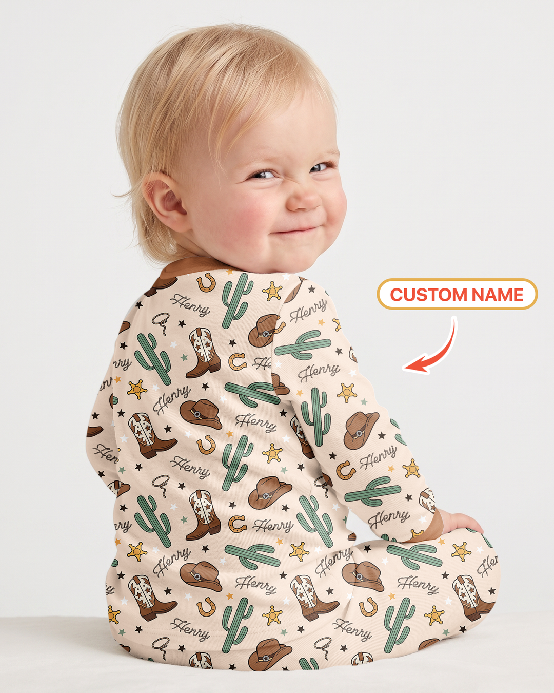 Custom Name Western Moved Out of My Mom's & Place Got My Own Crib Bamboo Two Piece Long Sleeve Pajama Set