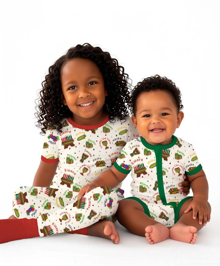 Happy Kwanzaa Family Matching Shorty Zippy