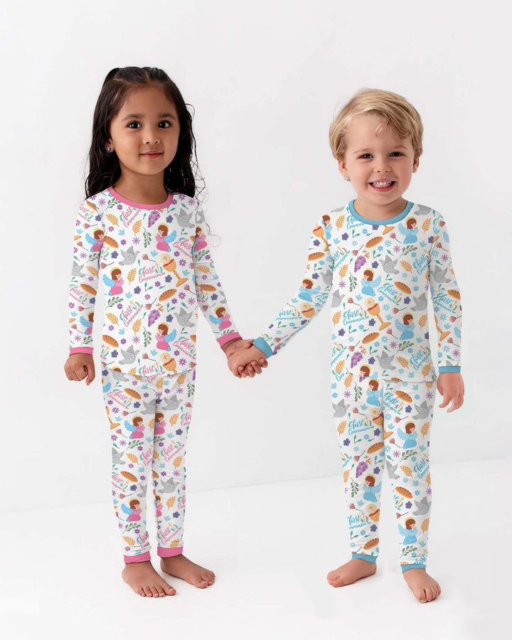 First Communion Two Piece Long Sleeve Pajama Set