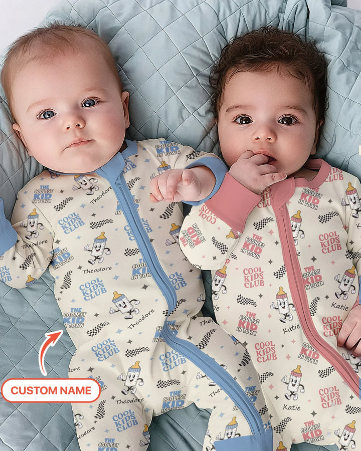 Custom Name Cool Club Daddy & Me Matching Bamboo Convertible Zippy
