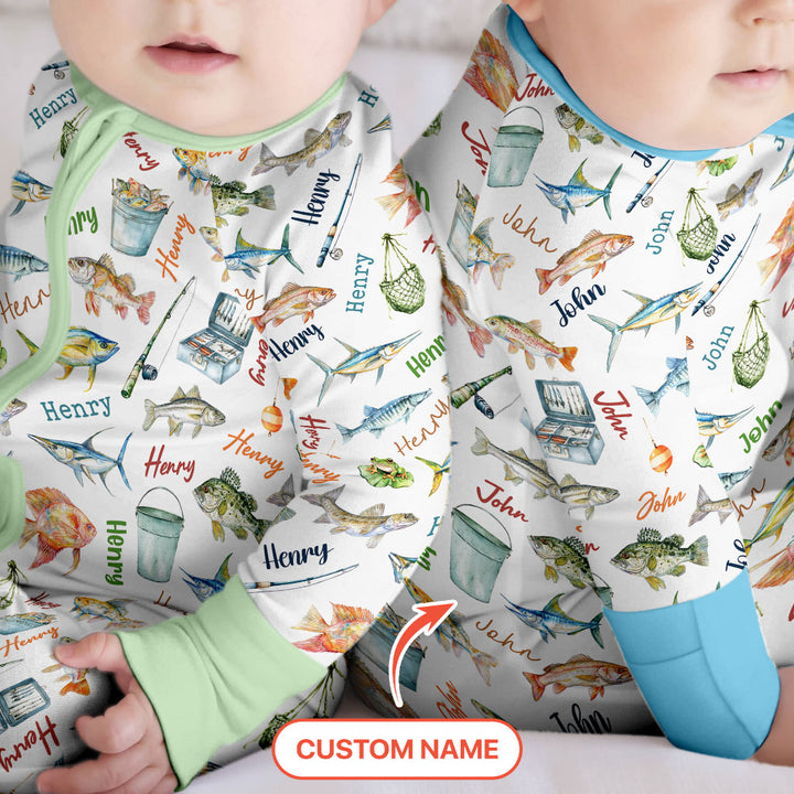 Happy Fishing Adventure Custom Name Convertible Zippy