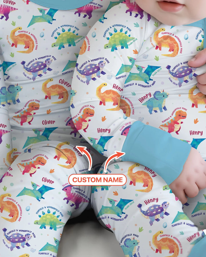 Fearfully & Wonderfully Made Custom Name Boy Bamboo Convertible Zippy