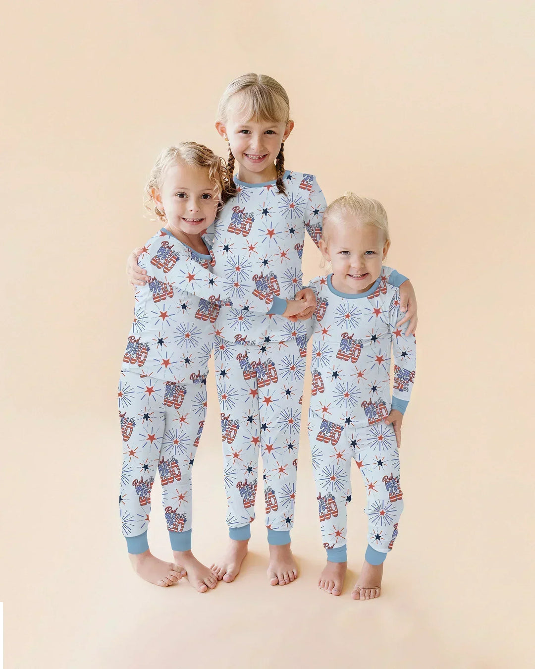 Red White and 250th Anniversary Bamboo Two Piece Long Sleeve Pajama Set