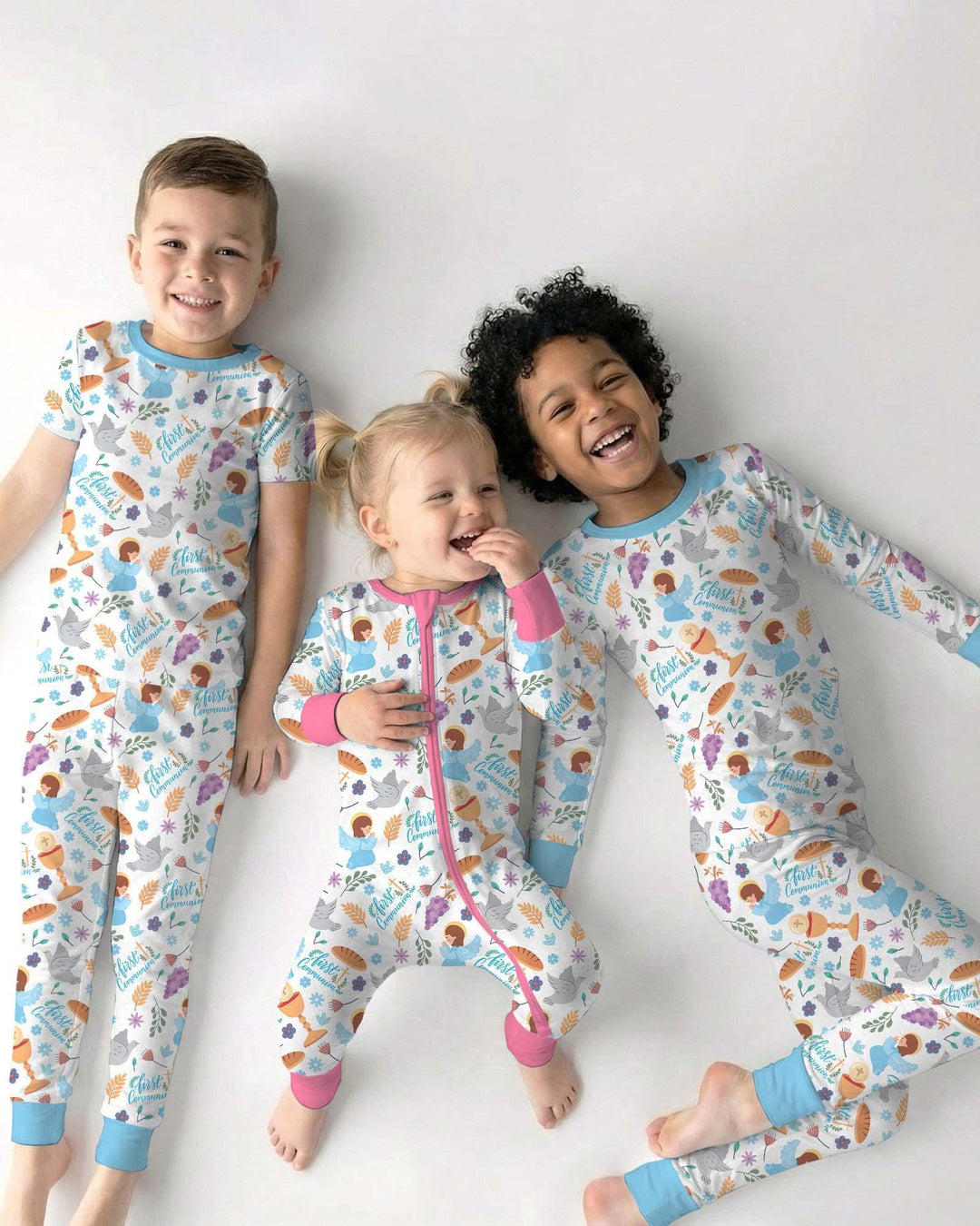 First Communion Two Piece Short Sleeve Pajama Set