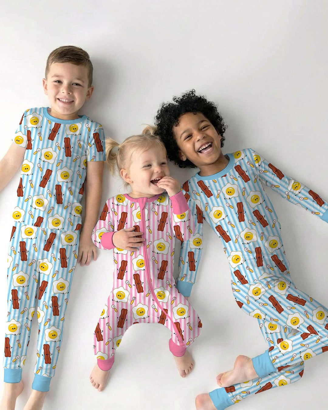 Conjunto de pijama de dos piezas de bambú de manga larga Breakfast Club
