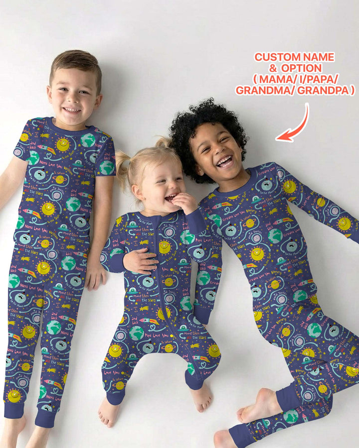 Conjunto de pijama de dos piezas de bambú con mangas largas, plantilla PERSONALIZADA