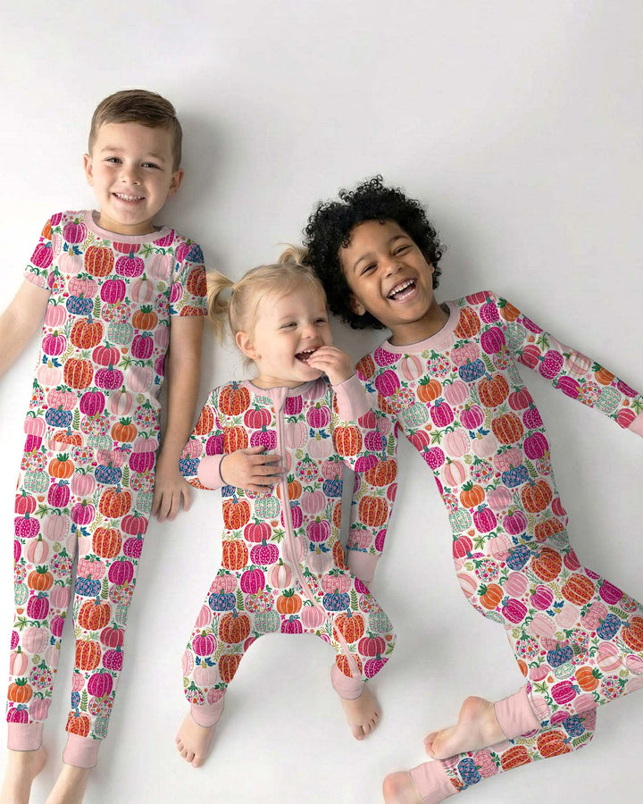 Pumpkin & Bloom Bamboo Two Piece Short Sleeve Pajama Set