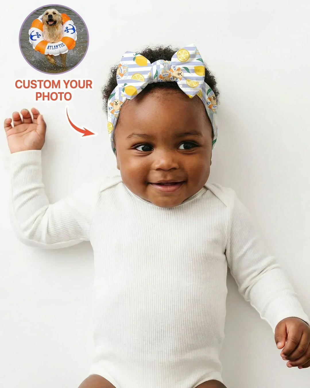 Custom Image Summer Lemon Headband