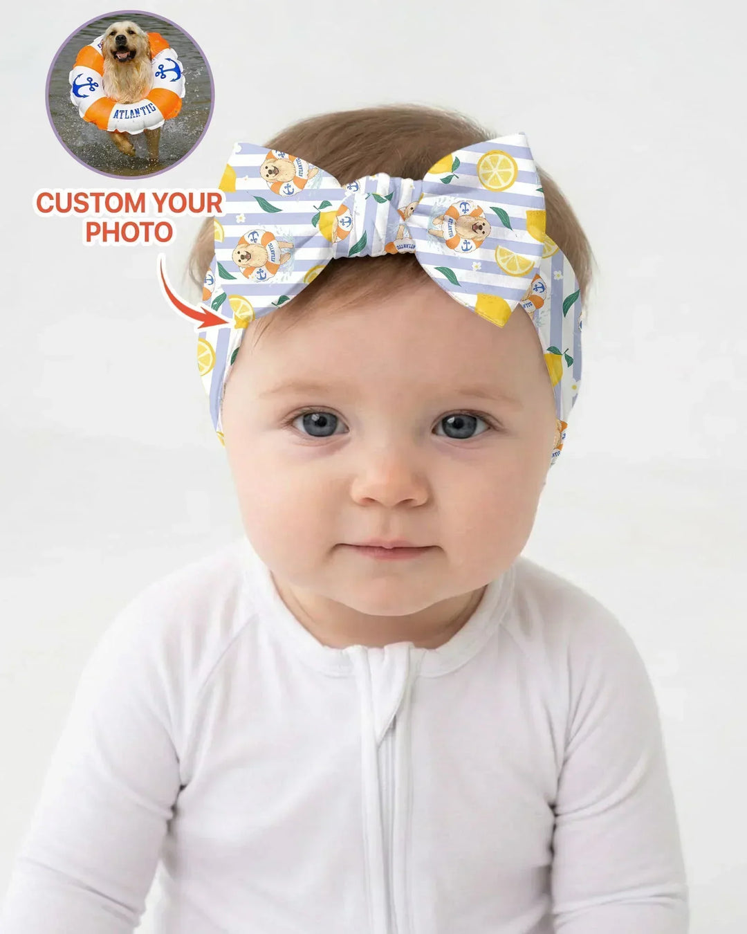 Custom Image Summer Lemon Headband