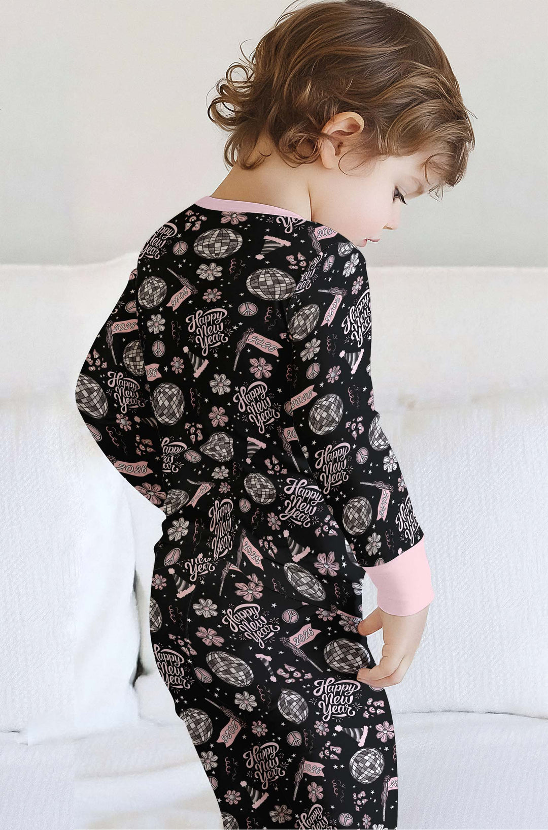 Disco New Years Eve Two Piece Long Sleeve Pajama Set