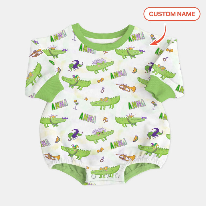 Alligator Mardi Gras Festival Bubble Romper