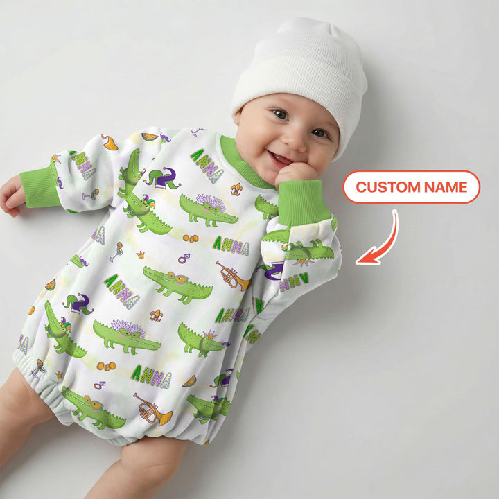 Alligator Mardi Gras Festival Bubble Romper
