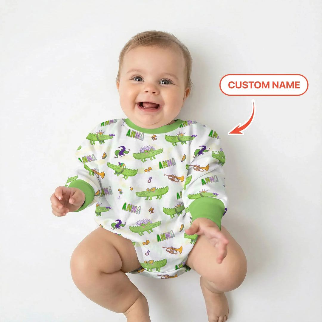 Alligator Mardi Gras Festival Bubble Romper