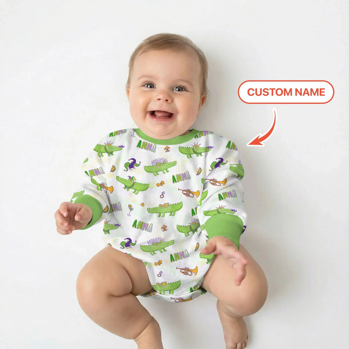 Alligator Mardi Gras Festival Bubble Romper