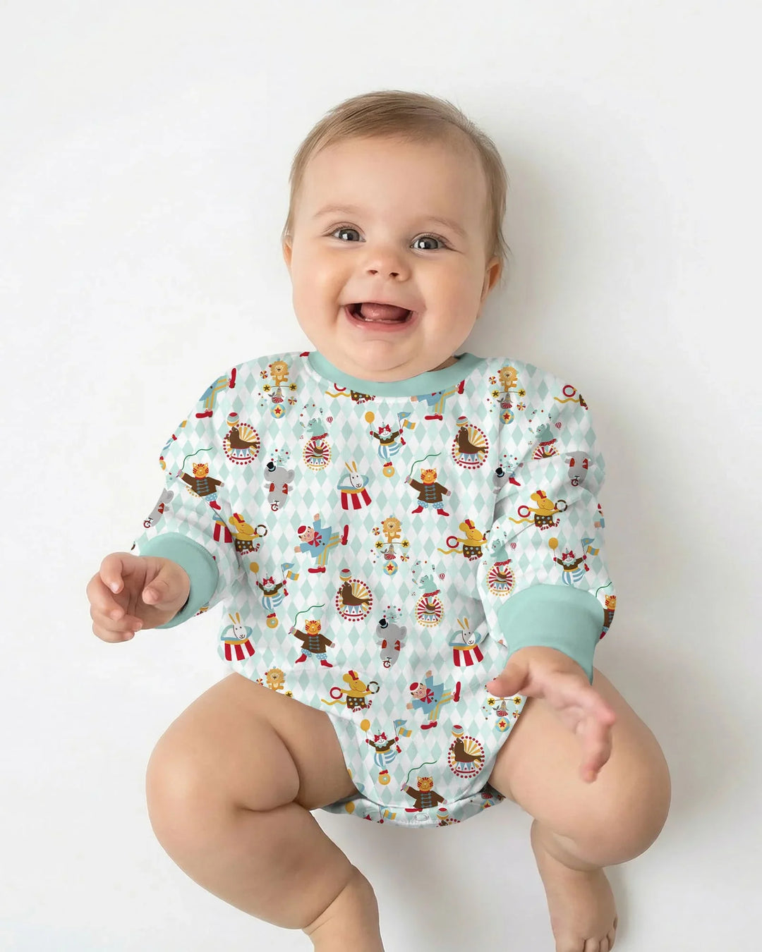 Circus Animal Bamboo Bubble Romper