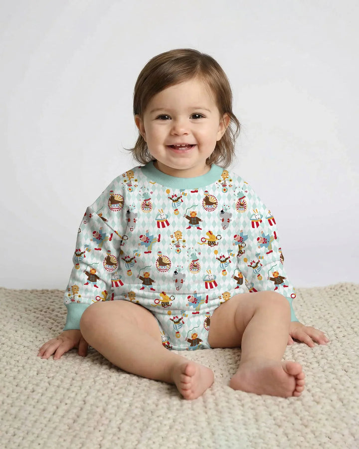 Circus Animal Bamboo Bubble Romper