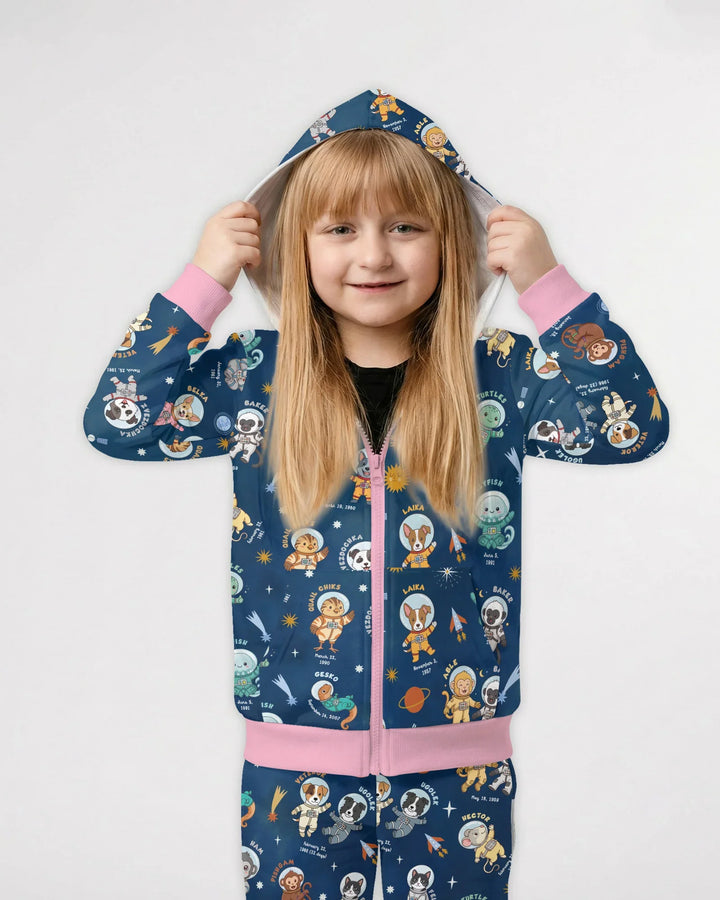 Animal Astronauts Bamboo Zip Hoodie
