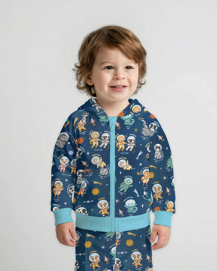 Animal Astronauts Bamboo Zip Hoodie