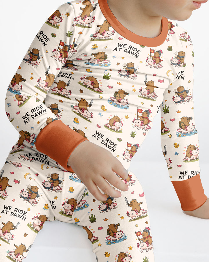 We Ride At Dawn Bamboo Two Piece Long Sleeve Pajama Set