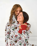 Nettes, patriotisches Eagles Family Matching Bambus-Damenpyjama-Set zum 250. Geburtstag Amerikas
