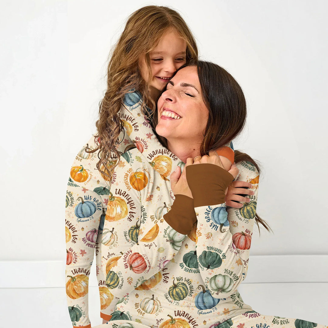 Christian Thanksgiving Custom Women Pajama Set , Christian Thanksgiving Custom Women Pajama Set - Only Shirt / S / Chocolate Brown