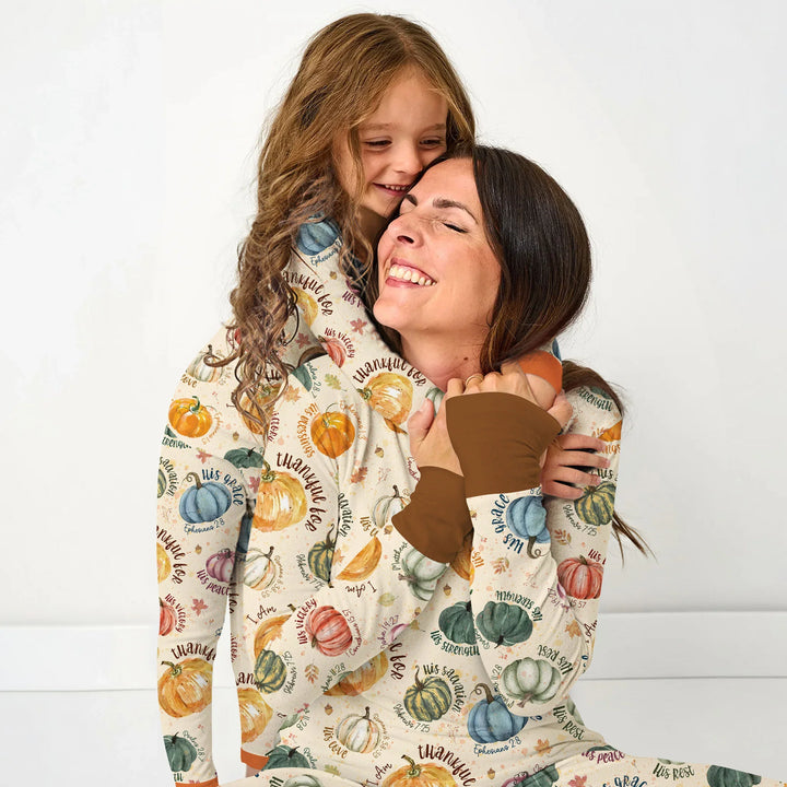 Christian Thanksgiving Custom Women Pajama Set , Christian Thanksgiving Custom Women Pajama Set - Only Shirt / S / Chocolate Brown