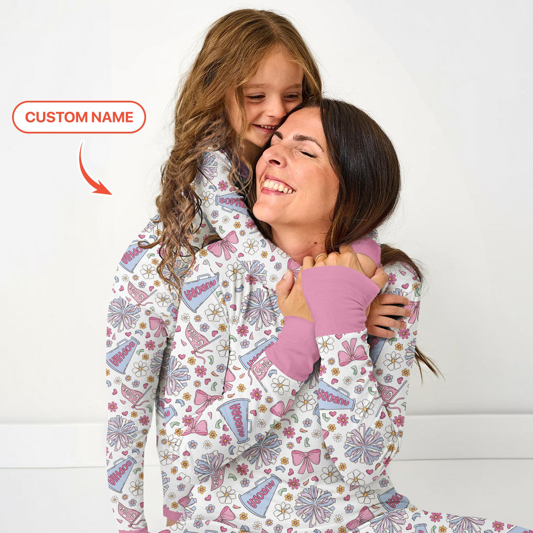 Custom Name Pastel Cheerleader Women Pajama Set