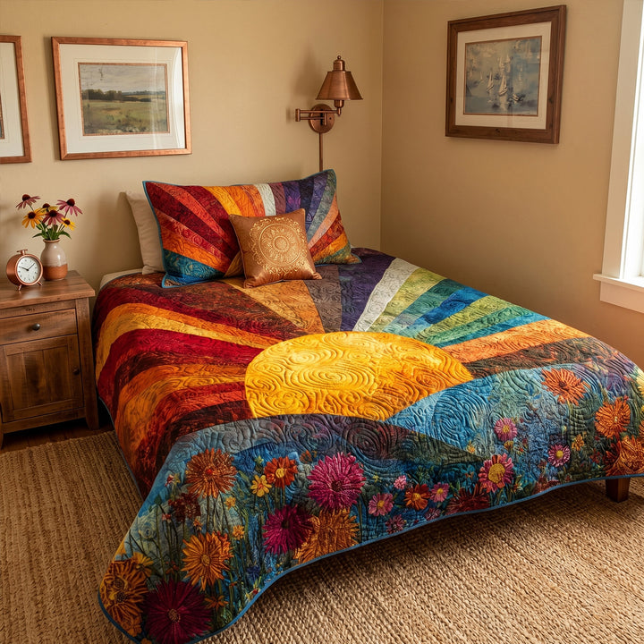 Morning Glow Bamboo Quilt Bedding Set